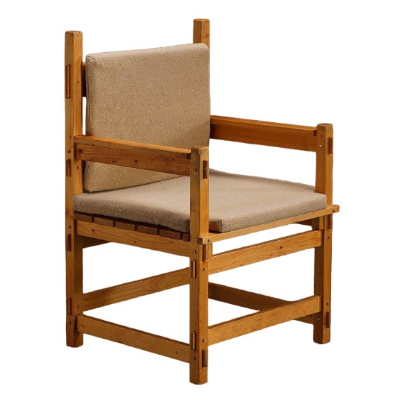 Architectural Armchair by Georg Küttlinger, 1960s For Sale