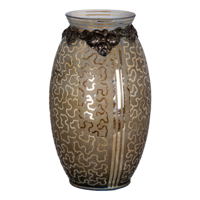 Art Deco Glass Vase, 20th Century, 1920s For Sale