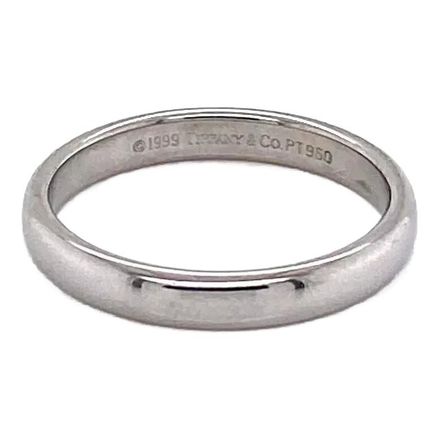Tiffany & Co. Platinum Plain Wedding Band Ring For Sale