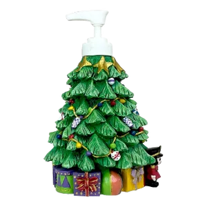 Vintage Americana Trompe L’Oeil Christmas Tree Soap Dispenser