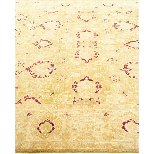 Mogul Collection Hand-Knotted Runner - Green 6' 1" x 13' 0" For Sale - Image 4 of 9