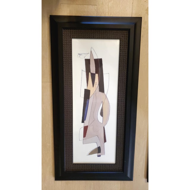 Abstract Thomasville Furniture Alfred Gockel Framed Abstract Prints - Pair For Sale - Image 3 of 5
