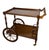 Mid-Century Modern Spanish Wooden Bar Cart with Turned Legs and Bottle Holder, 1940 For Sale - Image 14 of 14