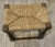 Woven Rush Seated Oak Joint Stool For Sale - Image 4 of 9