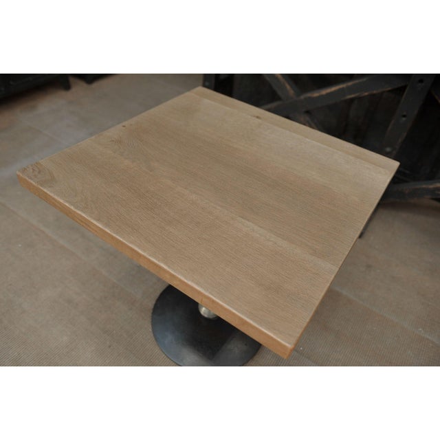 Black Vintage Oak Bistro Table, 1960s For Sale - Image 8 of 10