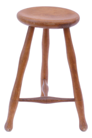 Scandinavian 3-Legged Farmer's Stool in Beech, 1890s