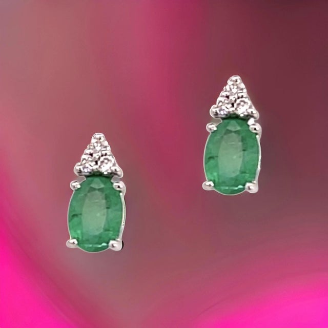 Natural Finely Faceted Quality Emerald and Diamond Earrings 14k Gold 1.28 TCW Certified $3,490 211342 These Emerald and...