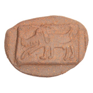 Studio Pottery Dog Tile by Marl Bulwinkle For Sale