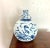Bird Design Ceramic Blue and White Japanese Made Bottle Vase With Handles For Sale - Image 4 of 5