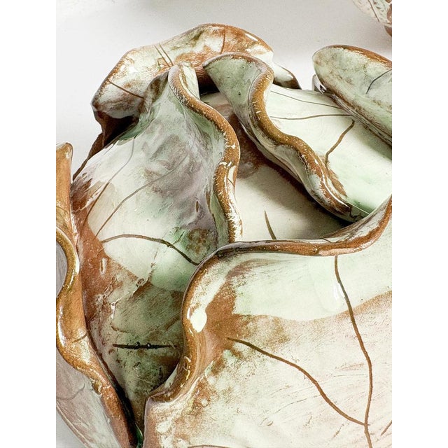Brown 20th Century Glazed Ceramic Tureen in the Shape of a Cabbage, France For Sale - Image 8 of 13
