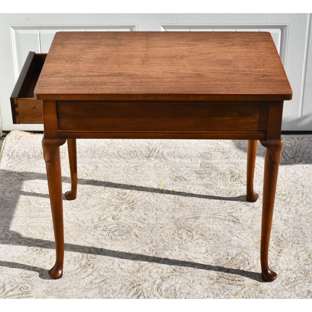 Brown Vintage Baker Country French Style Side Table W/Drawer For Sale - Image 8 of 12