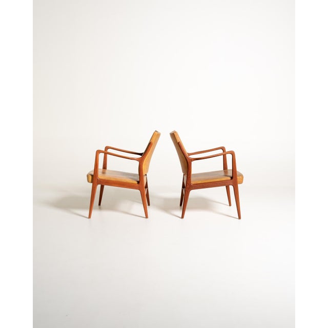Scandinavian Leatherette Armchairs, 1960s, Set of 2 For Sale - Image 3 of 13