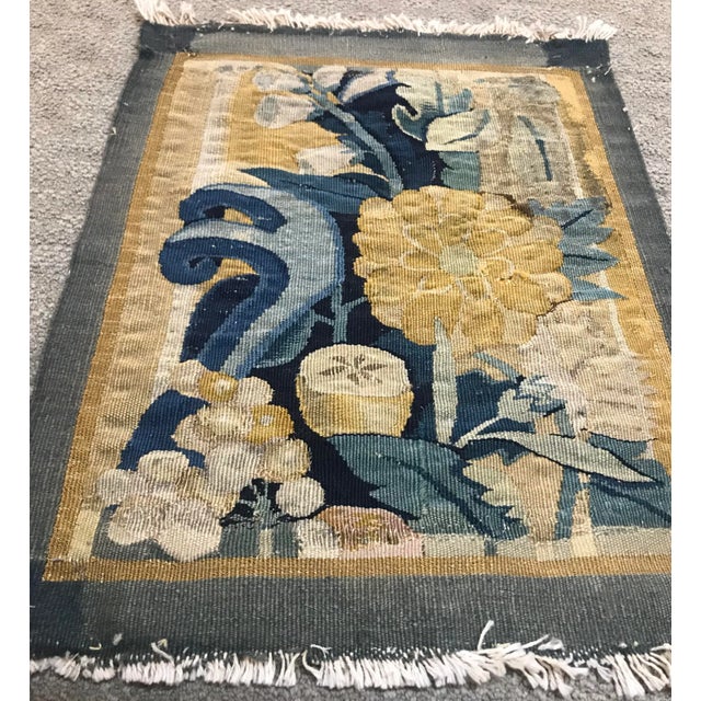 Textile An Antique French Tapestry Fleur D’ Chioux For Sale - Image 7 of 13
