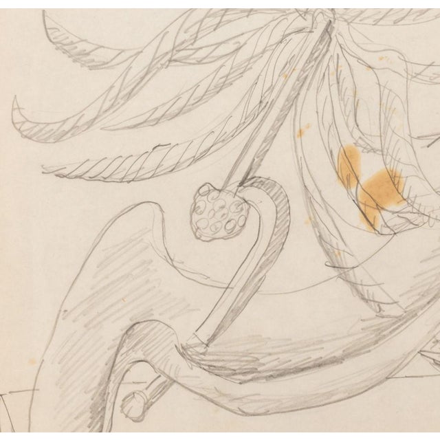 Seymour Lipton (American, 1903-1986), Abstract Expressionist Sculpture Study Sketch, Pencil on Paper, &nbsp;unsigned,...