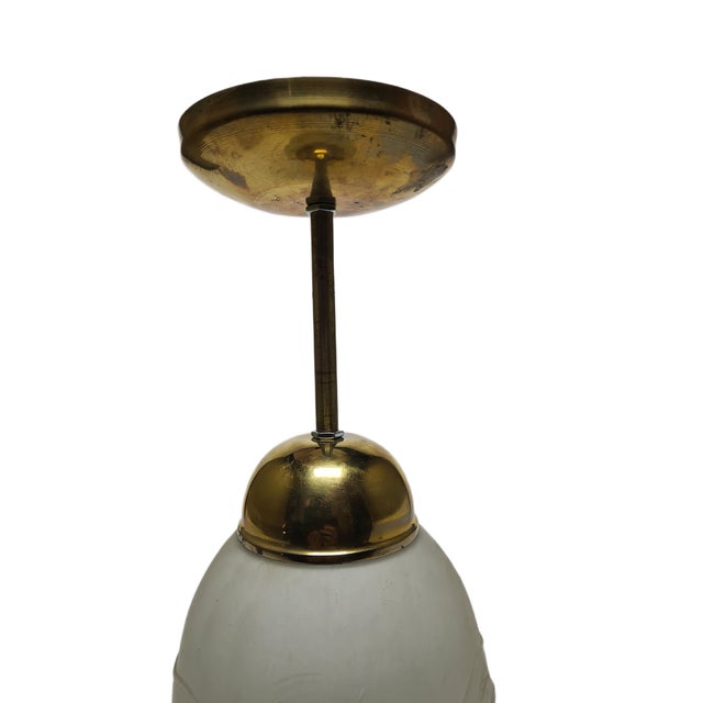 Vintage Pendant Lamp in Glass, Poland, 1960s For Sale - Image 3 of 6