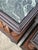 Brown Pair of Italian Burl Walnut Nightstands With Green Marble Tops & Mirrors 1930s For Sale - Image 8 of 18
