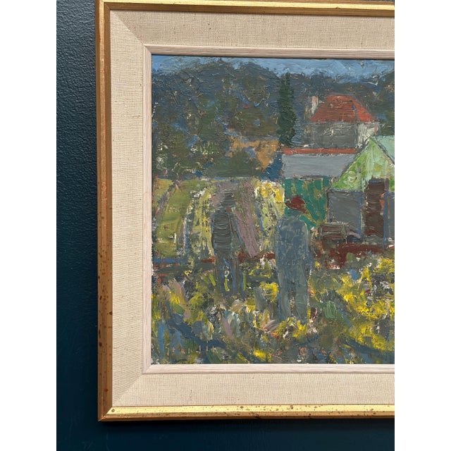 Original Swedish Oil on Panel – “Farm” by Svän Grandin – Signed – Vintage & Framed – 51 × 42 cm (20.1" × 16.5") A Swedish...