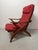 Mid-Century Teak Lounge Chair with Burgundy Red Fabric Upholstery attributed to Topform, Netherlands, 1960s For Sale - Image 6 of 10