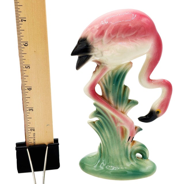 1950s MCM California Pottery Ceramic Searcher Tropical Pink Flamingo Figurine Statue For Sale - Image 13 of 13