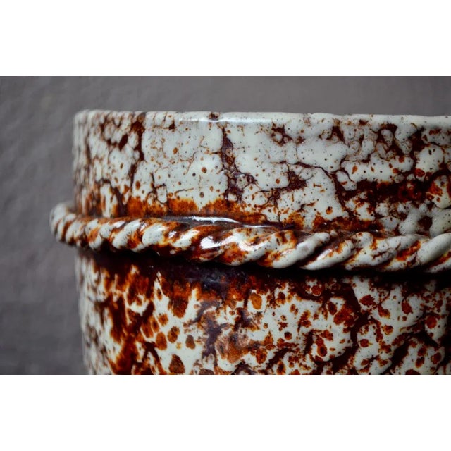 Bohemian Ceramic Cache Pot by the Potters of Accolay For Sale - Image 9 of 10