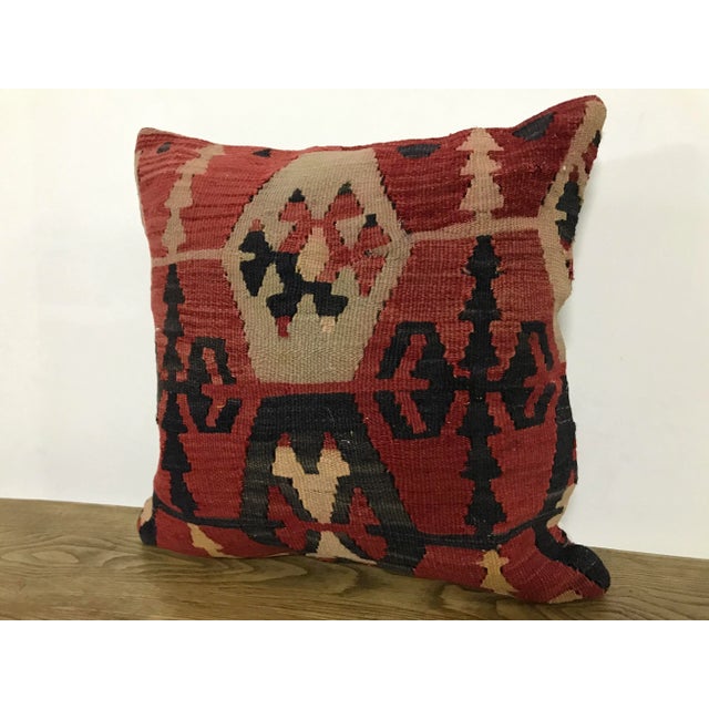 Boho Chic Turkish Design Bohemian Kilim Pillow Cover For Sale - Image 3 of 6