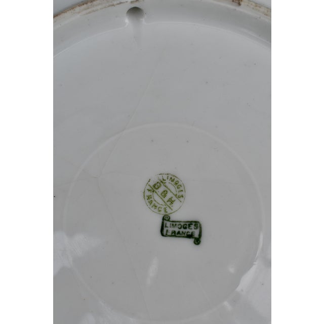 Antique Limoges France Hand Painted Game Bird Plate Guerin Porcelain Gold For Sale - Image 13 of 14