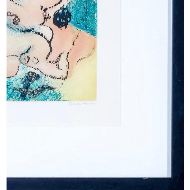 Yellow Rare Signed 1973 Dorothea Tanning Surrealist Color Etching en Chair Et en or Limited Edition 6/100 For Sale - Image 8 of 11