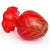Red Murano Venetian Vintage Red Yellow Pulled Feather Gold Leaf Italian Art Glass Ruffle Rim Flower Vase For Sale - Image 8 of 10