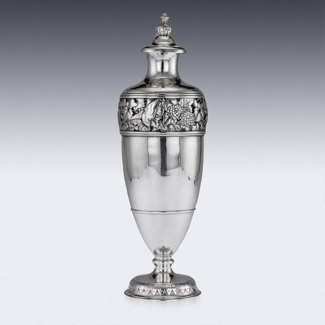 Antique Japanese Solid Silver Wine Jug by from Sadajiro & Musashiya, 1890s For Sale - Image 11 of 14