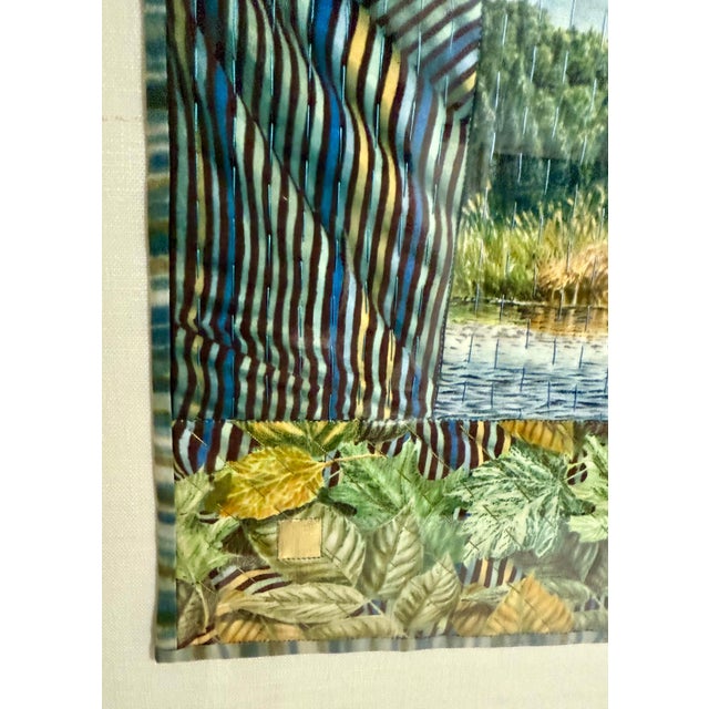 Gayle Fraas and Duncan Slade (American, 20th Century) Mixed Technique Textile Art Dye painted and printed on cotton...