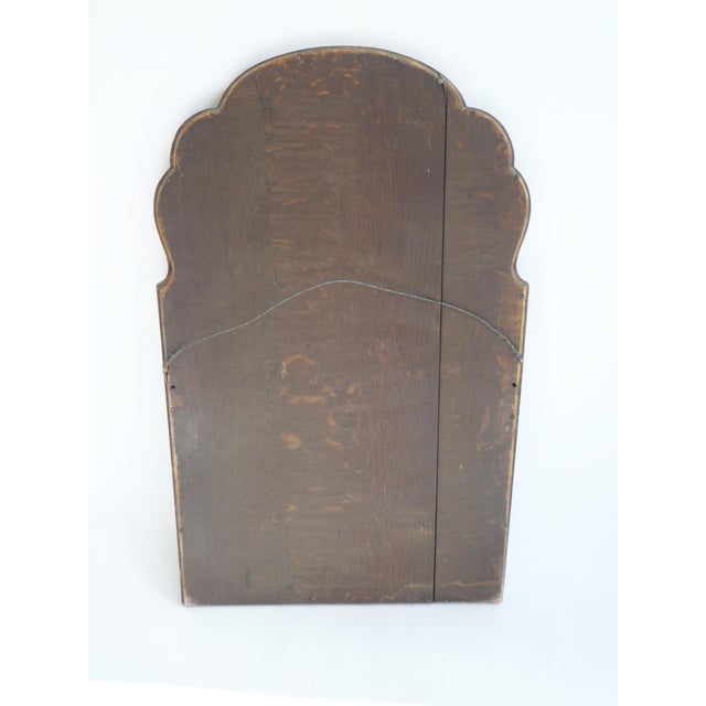 Large Dutch Wooden Scalloped Lacquered Mirror For Sale - Image 12 of 13