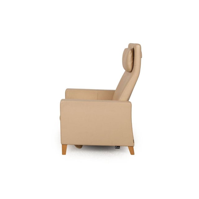 Beige Leather Armchair from Walter Knoll / Wilhelm Knoll For Sale - Image 15 of 16