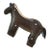 Late 19th Century Large Primitive Tin Horse Cookie Cutter Amish Style Folk Art Farmhouse Decor For Sale