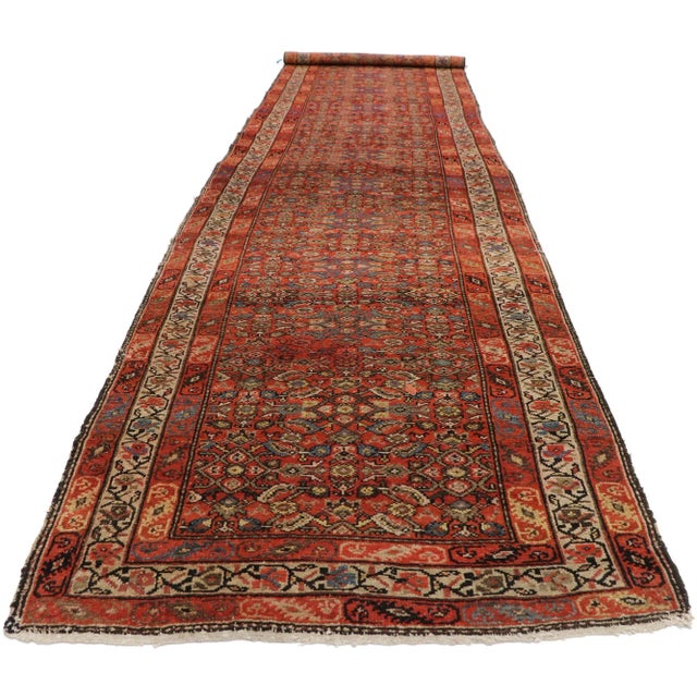 Early 20th Century Antique Persian Malayer Runner - 03’03 x 13’02 For Sale - Image 5 of 12
