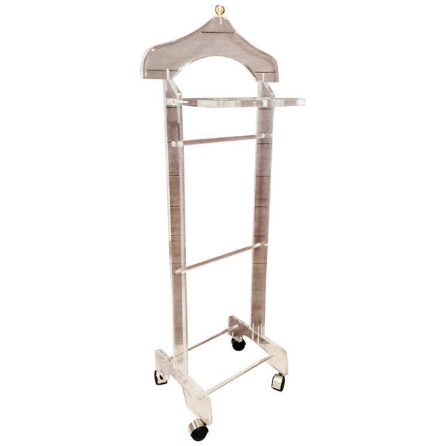 Mid 20th Century Modern Lucite Valet Stand Dressboy with Wheels For Sale - Image 15 of 18
