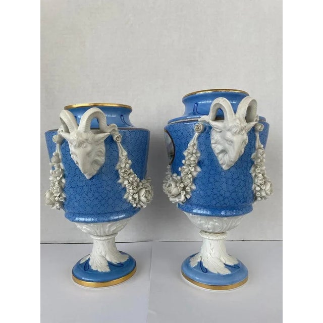 Manufacture de Sevres Garniture Urns Louis XVI Sevres Style For Sale - Image 4 of 13