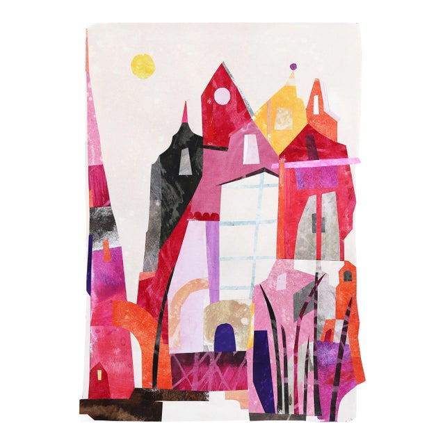 "Beach Houses" Original Artwork by Maria C Bernhardsson For Sale