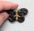 Metal Vintage 1960s Signed Napier Goldtone Carved Faux-Onyx Butterfly Brooch For Sale - Image 7 of 8