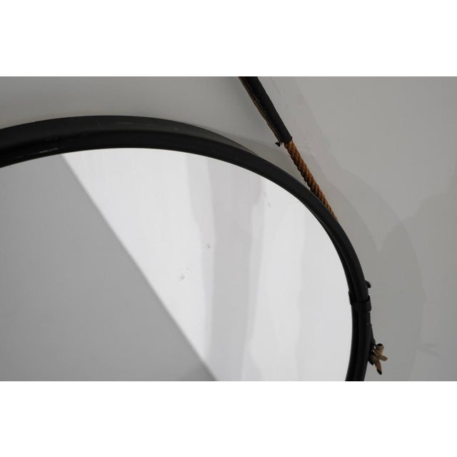 Vintage Round Steel Mirror, Italy, 1970s For Sale - Image 10 of 13