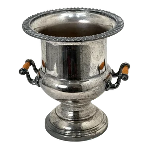 Classic Style Vintage Silverplate Champagne Bucket With Genuine Bakelite Handles - Circa 1940s