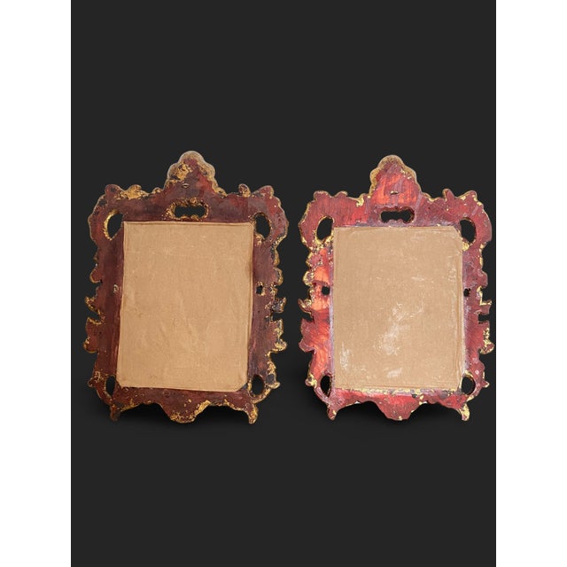 Regency Mirrors in Gilded Wood with Gold Leaf, 1950s, Set of 2 For Sale - Image 10 of 11