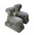 Chinese Look Gray Color Crouching Ram Stone Statues - a Pair For Sale In San Francisco - Image 6 of 7