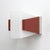 Minimalist, burnt orange and white wall sconces by Philips, in enameled metal and acrylic light covers, rewired porcelain...