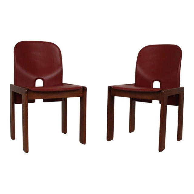 Brown Mid-Century Modern Model 121 Chairs by Afra & Tobia Scarpa for Cassina, 1967, Set of 8 For Sale - Image 8 of 18