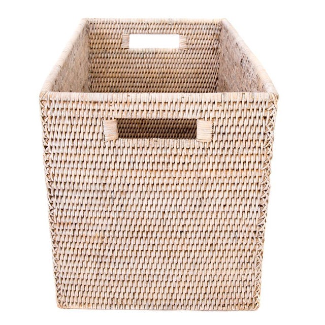 Artifacts Rattan Legal File Storage Box in White Wash For Sale In Houston - Image 6 of 8