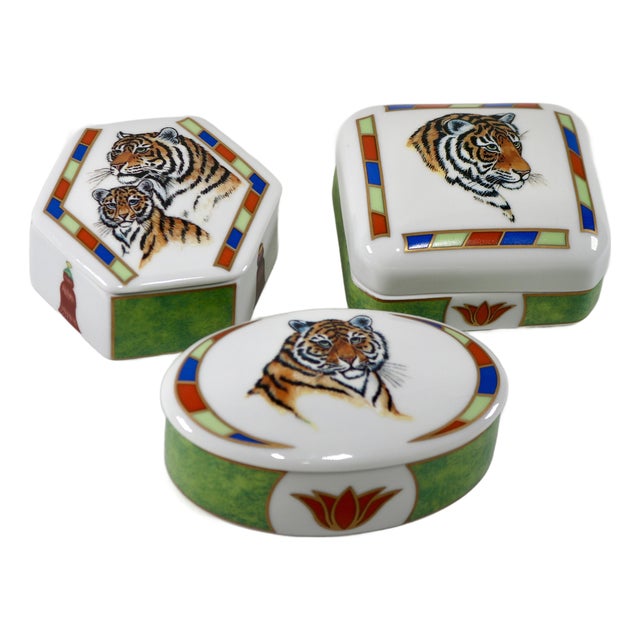 Lynn Chase Tiger Raj Boxes-Set of 3 For Sale