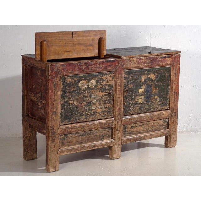 Black Antique Oriental Painted Sideboard, 1900 For Sale - Image 8 of 18