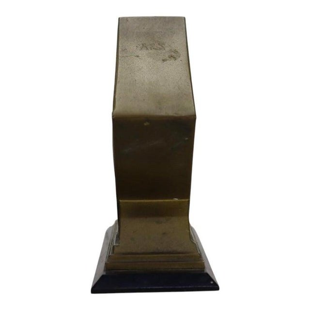1930s Antique Art Deco Bronze Boudoir Diamond Form Dresser Clock C1930 For Sale - Image 5 of 7