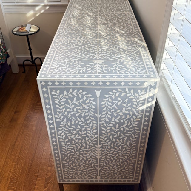 2010s Anthropologie Scroll Vine Inlay Dresser For Sale - Image 5 of 10