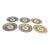 Antique 24k Gold Encrusted Floral Plates by Cauldon & Heinrich - Set of 6 For Sale